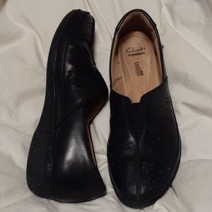 Clark's Cushion Soft Collection. Black Leather